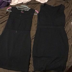 2 black mesh club dresses